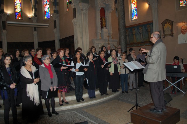 Répétition pour le concert en l'église Notre Dame à Valence le 29 mars 2015